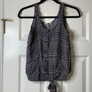 Kina Sphere Button Tie Tank Top